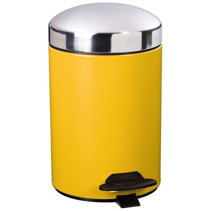 Pedálový odpadkový koš, žlutý, objem 3 L, Rossignol Bonny 91008