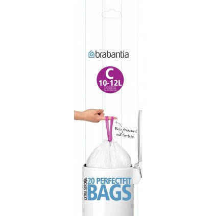 PerfectFit pytle Brabantia - 12 l (C) - 20 ks v roli 245343 (1)