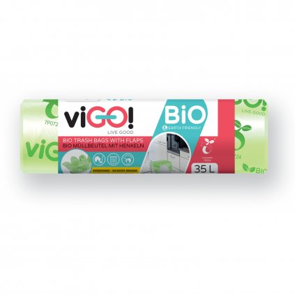Vigo BIO pytle na odpadky s uchy 35l 16mc 10ks kompostovatelné