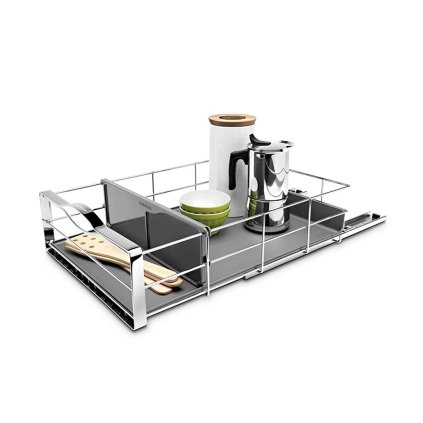 Výsuvný organizér Simplehuman do zásuvky , nerezová ocel, šířka 35 cm