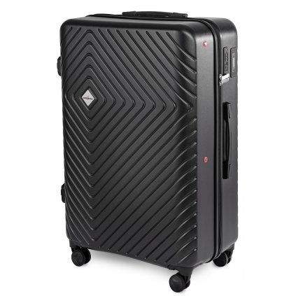 Cestovní XL kufr o rozměrech 53,5 x 31 x 80 cm, černý, s vakuovým pytlem, RAN10226