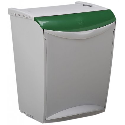 Koš na tříděný odpad, stohovatelný, zelený, 25 litrů, Rossignol Bakatri 50720