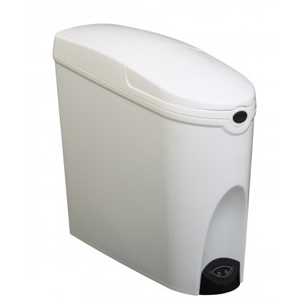 Automatický odpadkový koš na dámské WC, bílý, 20L, ROS91938