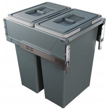 Odpadkový koš na tříděný odpad, výsuvný, 35+35 L, 45 cm, Elletipi PBR A4745A