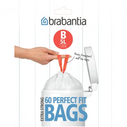 Brabantia PerfectFit pytle do koše 5 L (B) - 60 ks sáčků v roli