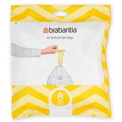 Brabantia PerfectFit pytle do odpadkového koše, 3L, 40ks v balení, 137600