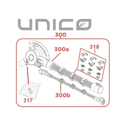 náhradní vysávací a parní hadice pro mulitfunkční vysavač Polti UNICO
