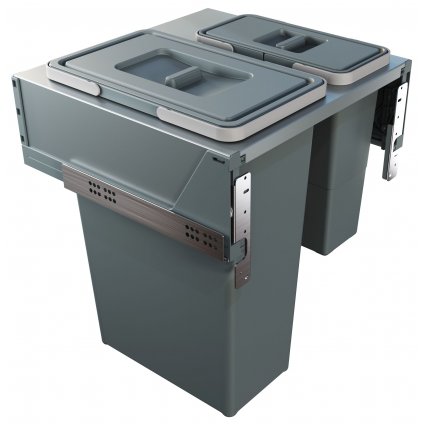 Odpadkový koš na tříděný odpad, výsuvný, 35+12 L, 50 cm, Elletipi PBR A4250A