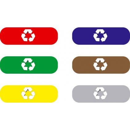 Etikety pro odpadkové koše pro tříděný odpad