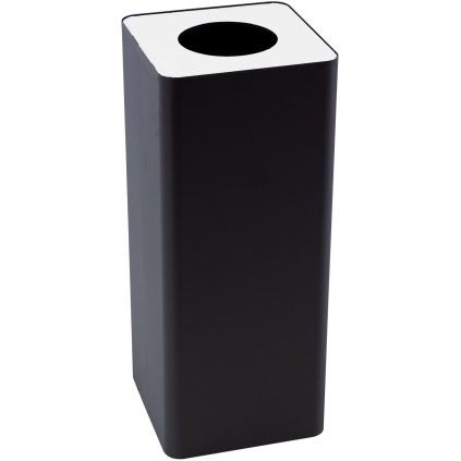 Odpadkový koš na třídění odpadu Caimi Brevetti, 100 litrů, černý s bílým rámečkem, 001