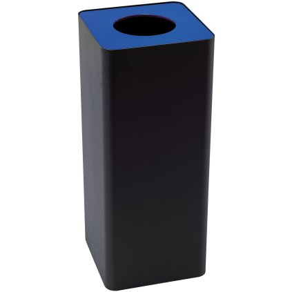 Odpadkový koš na třídění odpadu Caimi Brevetti, 100 litrů, černý,modrý rámeček, 001