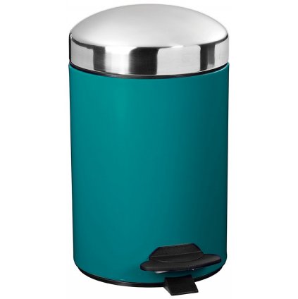 Pedálový odpadkový koš, barva vodní modrá, objem 3 L, Rossignol Bonny 91002