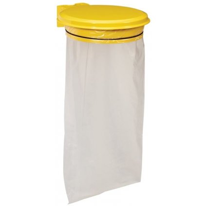 Držák na pytel tříděného odpadu, žlutý, objem 110 litrů, Rossignol Collecmur Essentiel