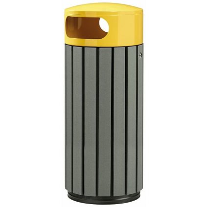 Venkovní odpadkový koš o objemu 60 litrů, žlutý, Rossignol Zeno Etik