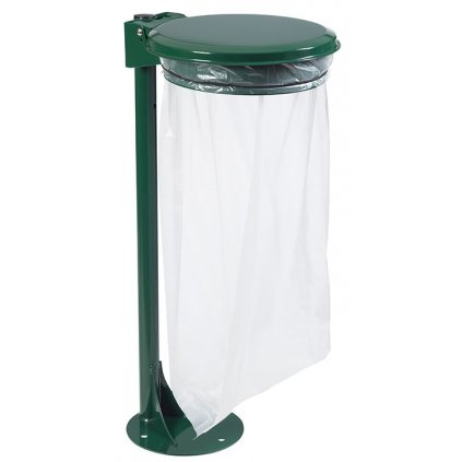 Venkovní odpadkový koš s víkem, zelený, objem 110 litrů, Rossignol Collecmur Extreme