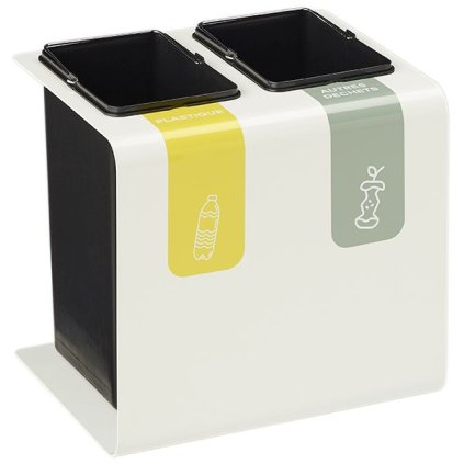 Koše na třídění odpadu (žlutý plasty, šedý směsný), objem 2x15 L, Rossignol Tribu 55302
