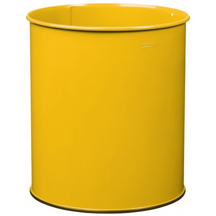 Odpadkový koš o objemu 30 L, ocelový, žlutý, Rossignol Appy 50156