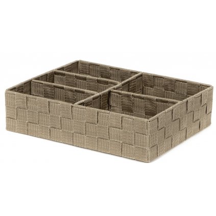 Organizér na prádlo a doplňky Compactor TEX - 5 dílný, 32 x 25 x 8 cm, Taupe