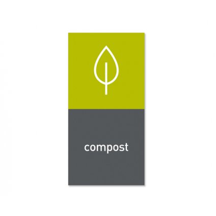 Simplehuman magnetický štítek na odpadkový koš - kompost - compost
