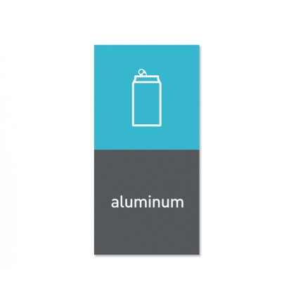 Simplehuman magnetický štítek na odpadkový koš - hliník - aluminium