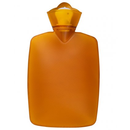 Oranžový termofor o objemu 1,8 litru s bezpečnostním uzávěrem