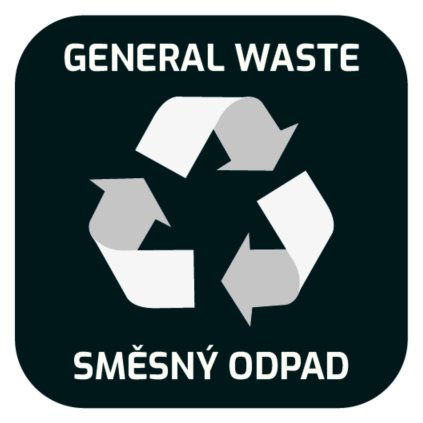 Samolepka pro odpadkový koš pro tříděný odpad černá směs