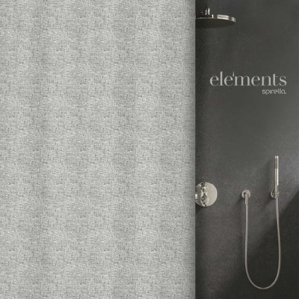 Elements by Spirella sprchový závěs ILO, antracitový, 180 x 200 cm, polyester