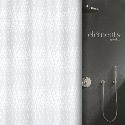 Elements by Spirella sprchový závěs CODE, vzorovaný v bílé barvě