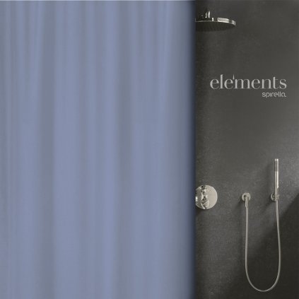 Sprchový závěs od značky Elements by Spirella, 180 x 180 cm, polyester