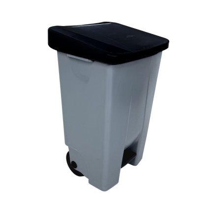 Denox nášlapný odpadkový koš na tříděný odpad 80 L, černé víko s kolečky
