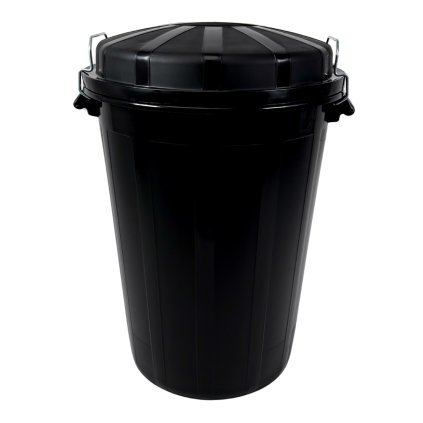 Denox nádoba na odpad s víkem, 95 L, černý, pevný plast