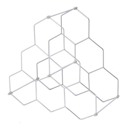 Compactor stojan na víno HEXAGON pro 6 lahví, skládací, 28 x 28 x 14,5 cm, chromovaný