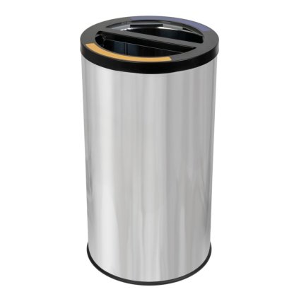 Koš na tříděný odpad STREAM DUO s vnitřní kovovou nádobou, 2 x 30 L