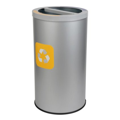 Koš na tříděný odpad STREAM DUO s vnitřní kovovou nádobou, 2 x 30 L bílá