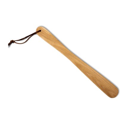 MAWA dřevěná lžíce na boty, s koženou šňůrkou, 40 cm, přírodní buk