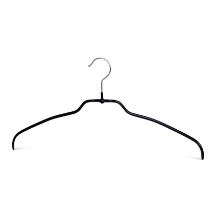 MAWA kovové ramínko SILHOUETTE LIGHT, tenké, protiskluzové, 42 cm, černé, 10 ks