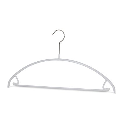 MAWA kovové ramínko ECONOMIC, protiskluzové, s kalhotovou tyčí a háčky, 42 cm, bílé, 5 ks