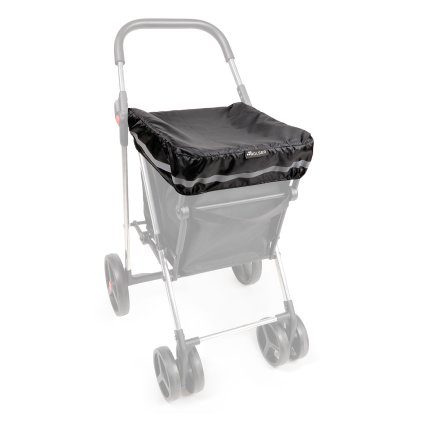 Rolser Poncho pláštěnka pro nákupní tašku na kolečkách Basket, reflexní, černá