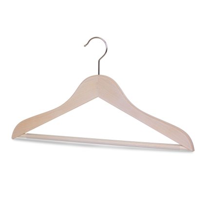 MAWA dřevěné ramínko SCANDINAVIA, s kalhotovou tyčí, 41 cm, bílé