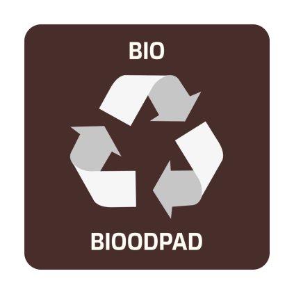 Samolepka BIO odpad 12x12 cm