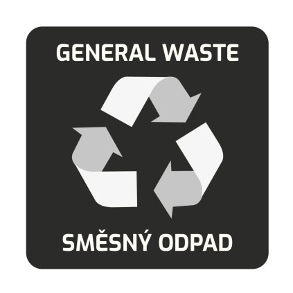 Samolepka směsný odpad 12x12 cm