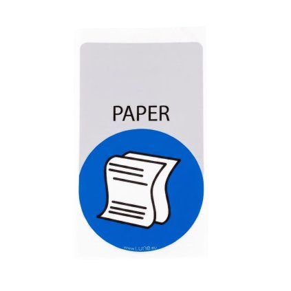 Samolepka pro odpadkový koš "paper"