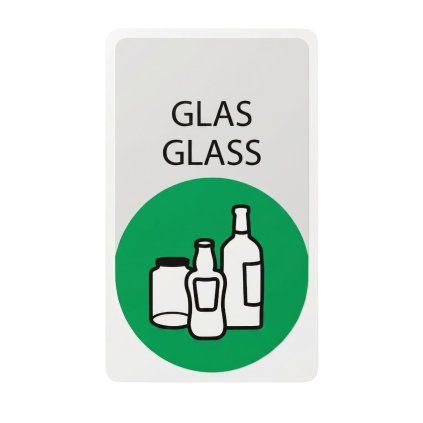 Samolepka pro odpadkový koš "glass"