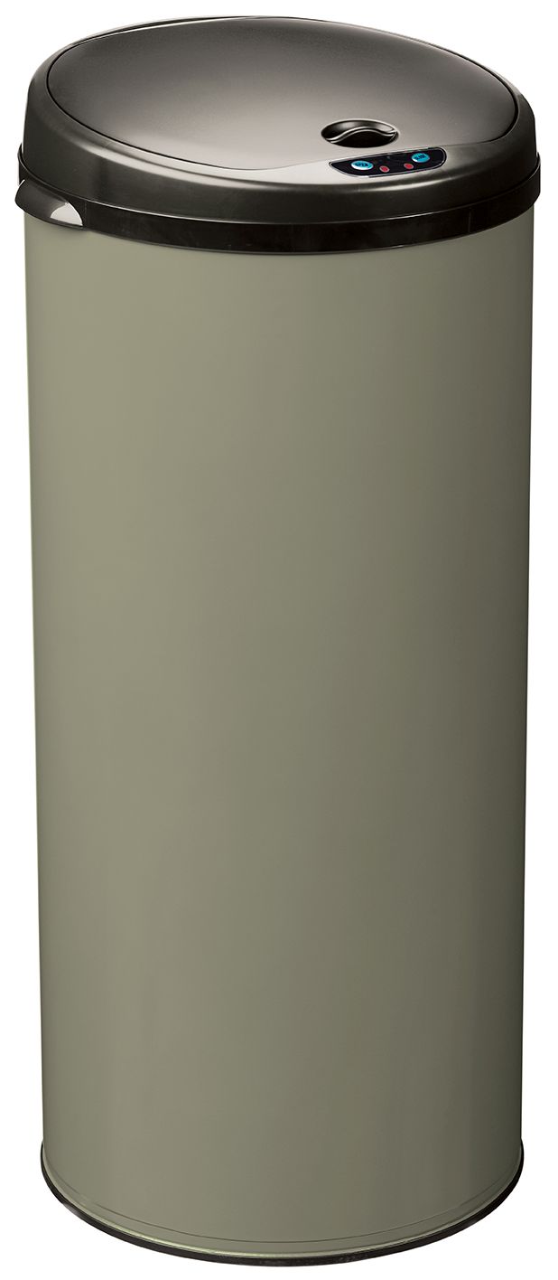 Levně Rossignol SAS Bezdotykový odpadkový koš Rossignol Sensitive Plus 90623, 45 L, šedozelený, RAL 7033