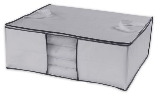 Levně Úložný box na 2 peřiny Compactor Life 58,5 x 68,5 x 25,5 cm, bílý polypropylén