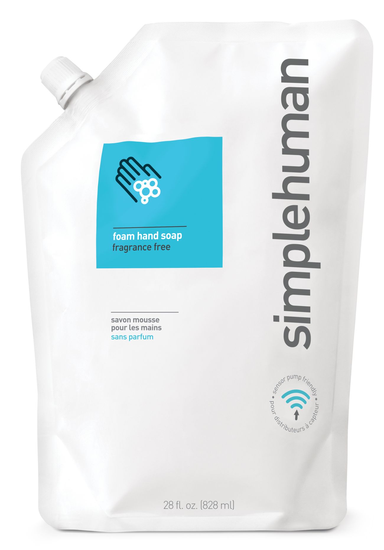 Levně Hydratační pěnové mýdlo Simplehuman – 828 ml, náhradní náplň - neparfémované