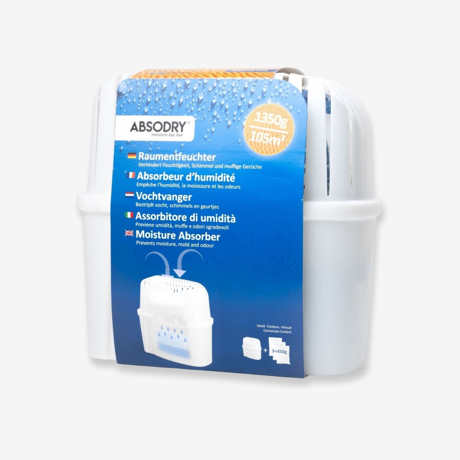 Levně Everbrand Sweden Everbrand pohlcovač vlhkosti Absodry Maxi, pro místnost do 105 m3, 1350 g