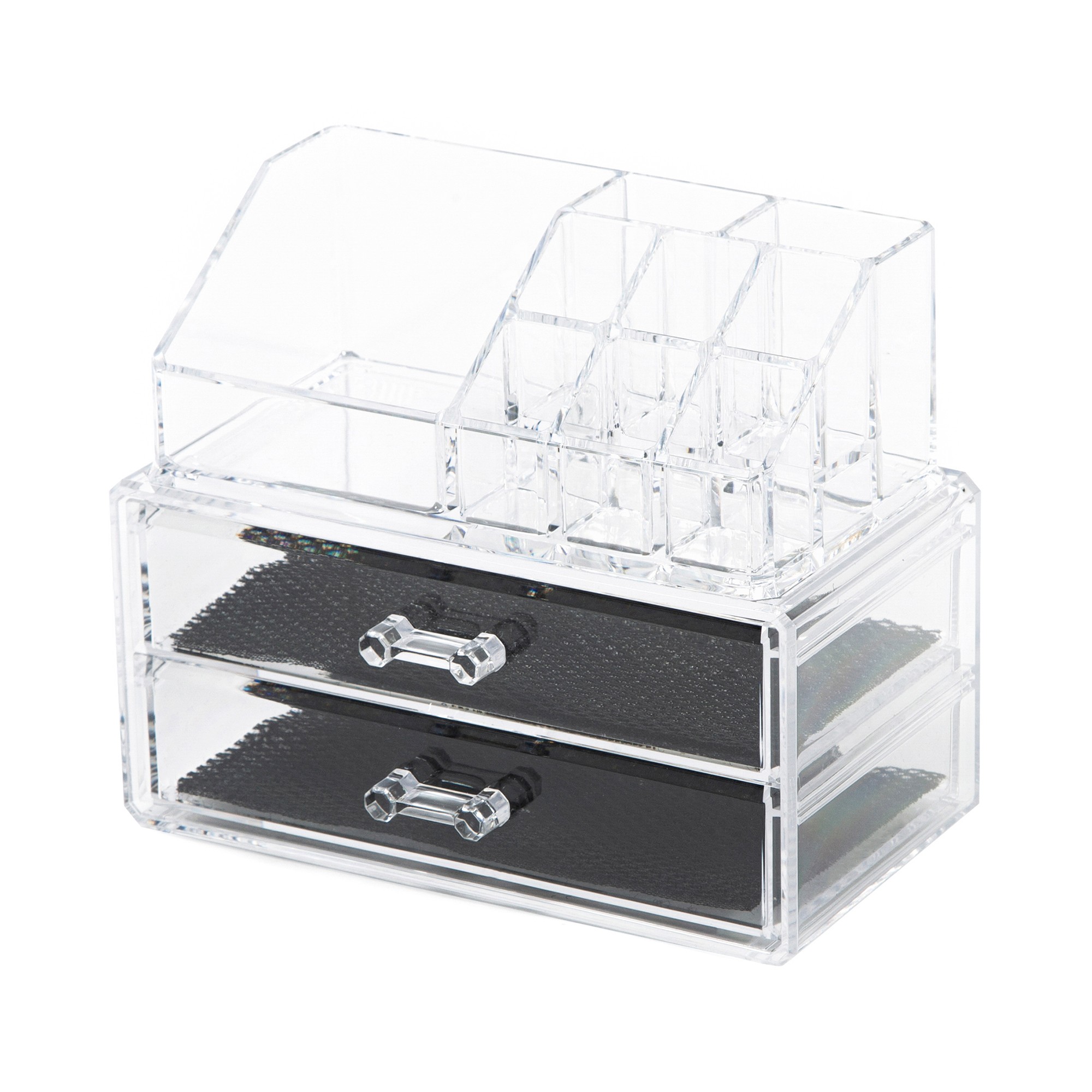 Levně Organizér na kosmetiku Compactor – 2 zásuvky, horní úložný díl, čirý plast