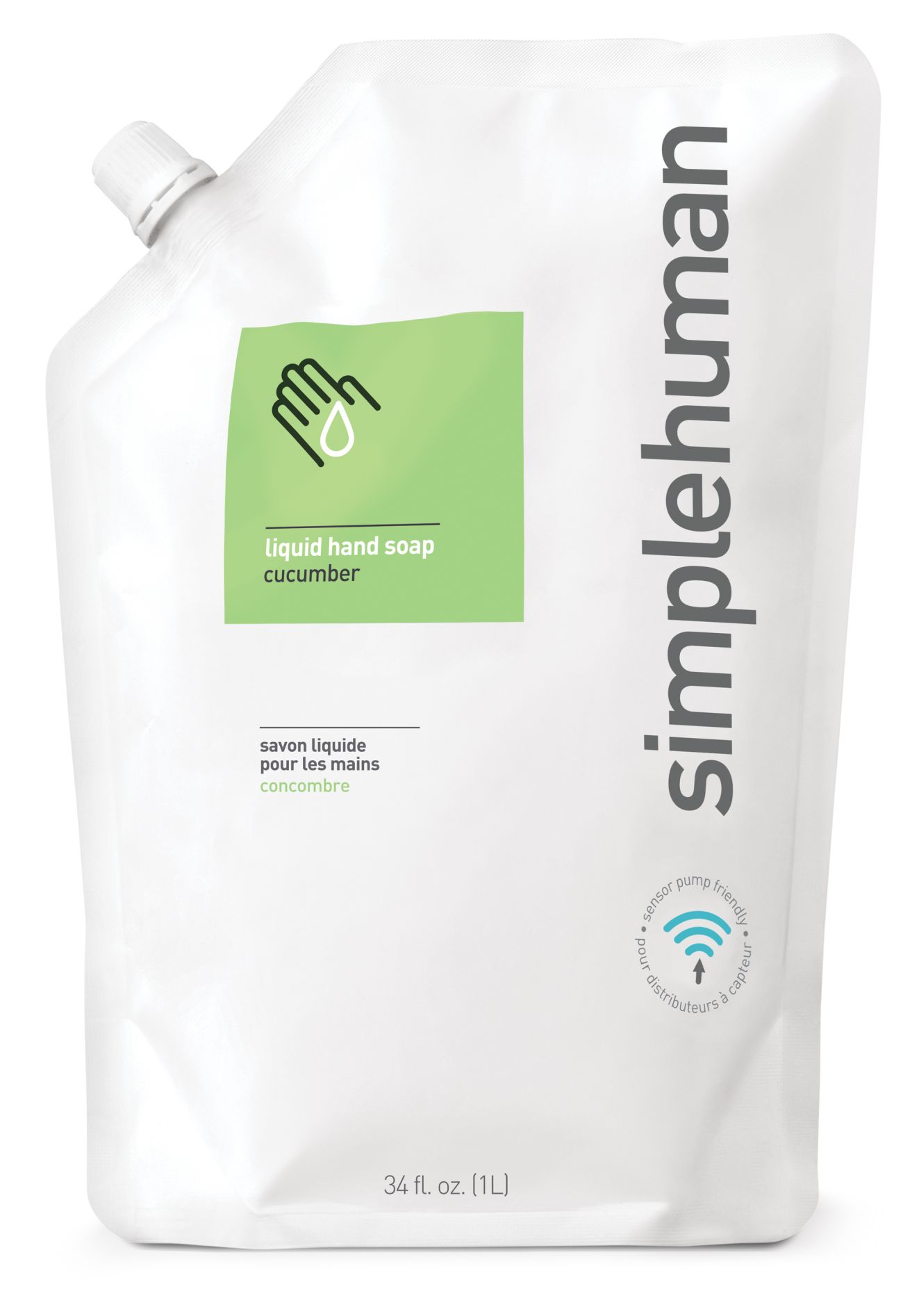 Levně Hydratační tekuté mýdlo Simplehuman – 1 l náhradní náplň s vůní okurky