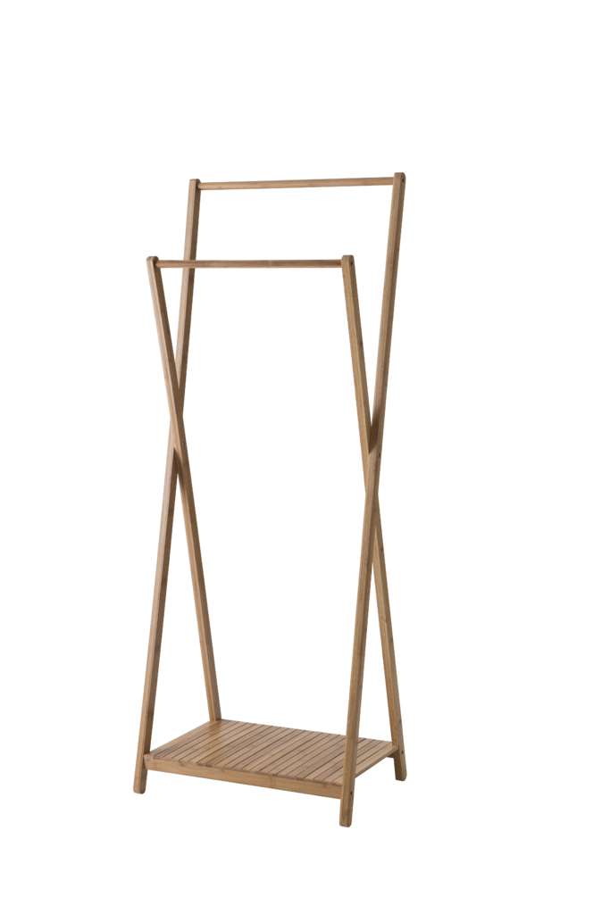 Levně Bambusový věšák na oblečení Compactor Stender Bamboo - dvojitý 60 x 34 x 142/162cm